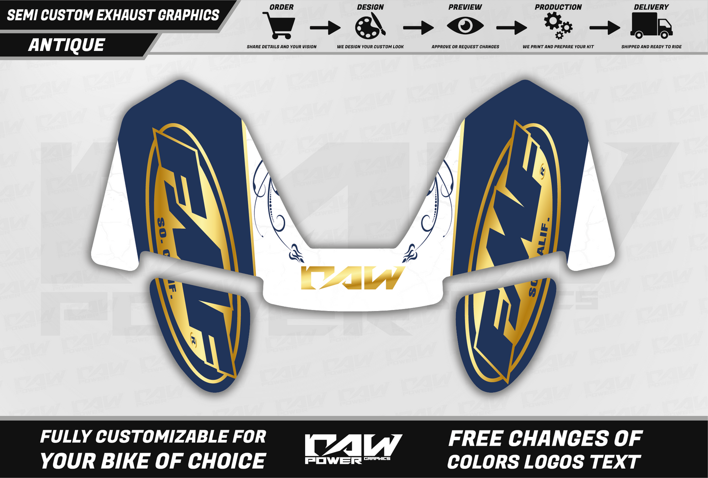 ANTIQUE - EXHAUST GRAPHICS