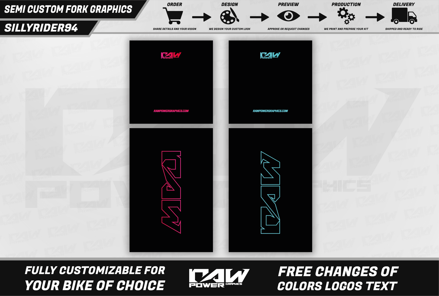 SILLYRIDER94 - Fork graphics kit